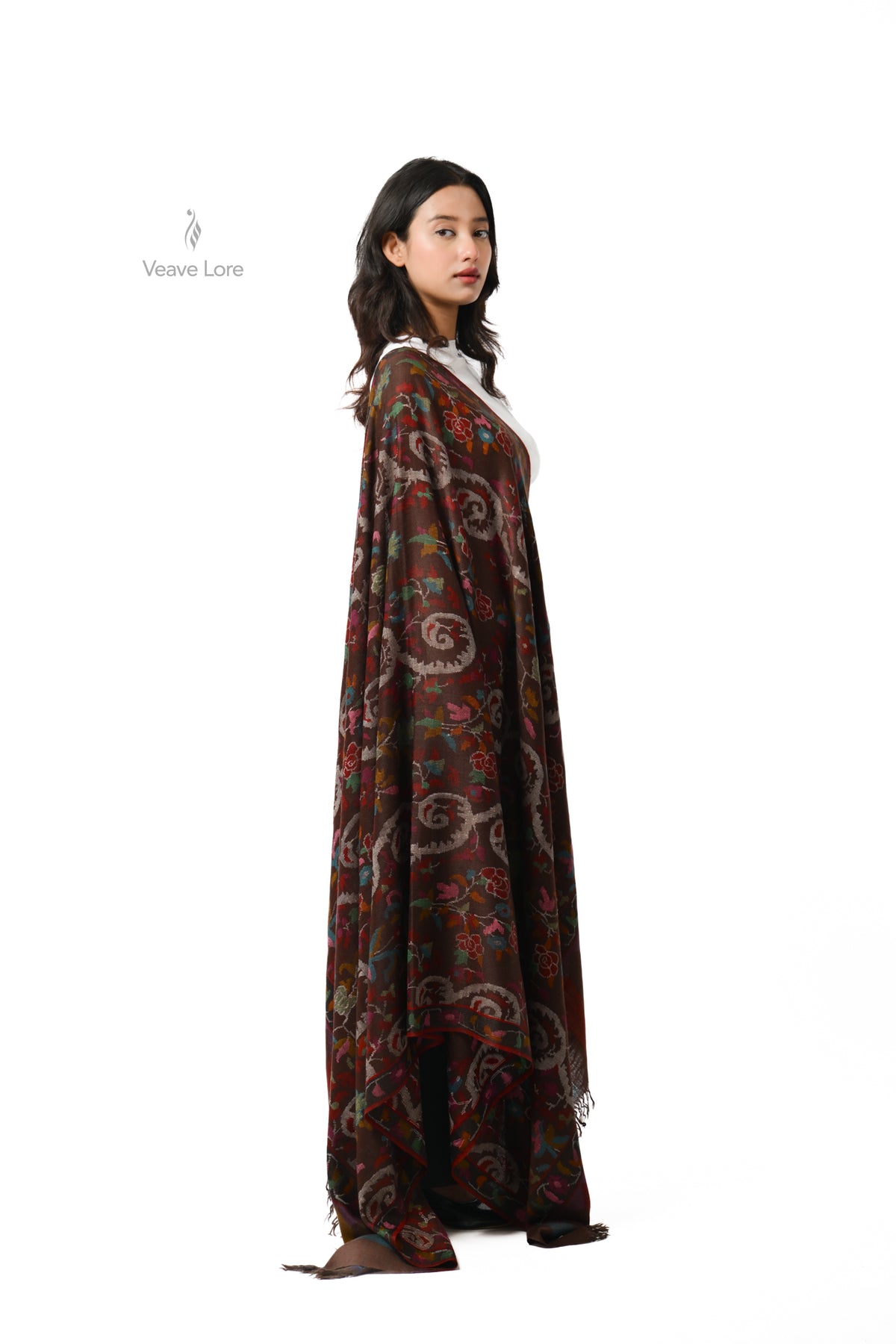 The Rose Scroll Kani Pashmina Shawl
