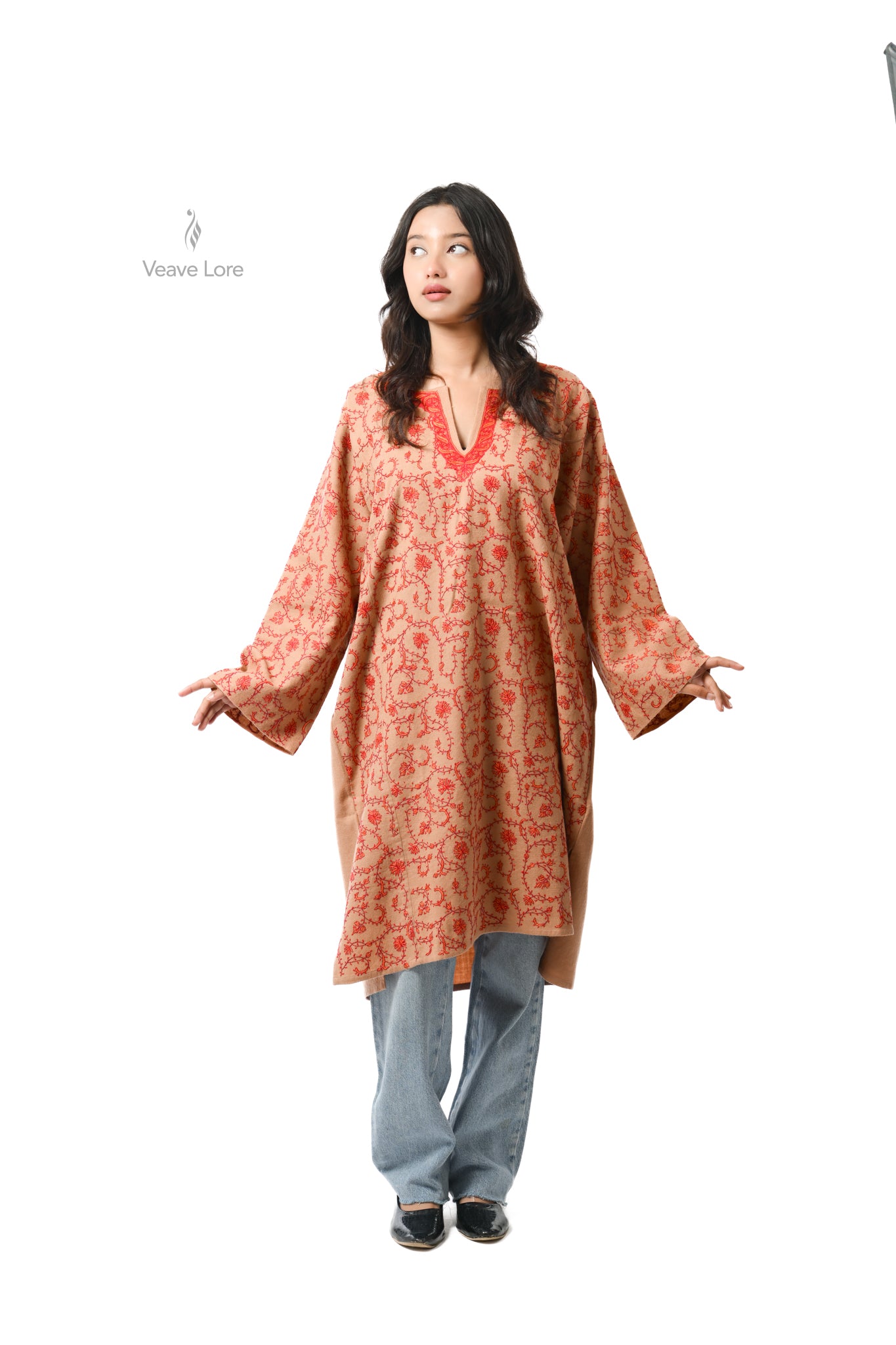 Khaki Trellis Pheran