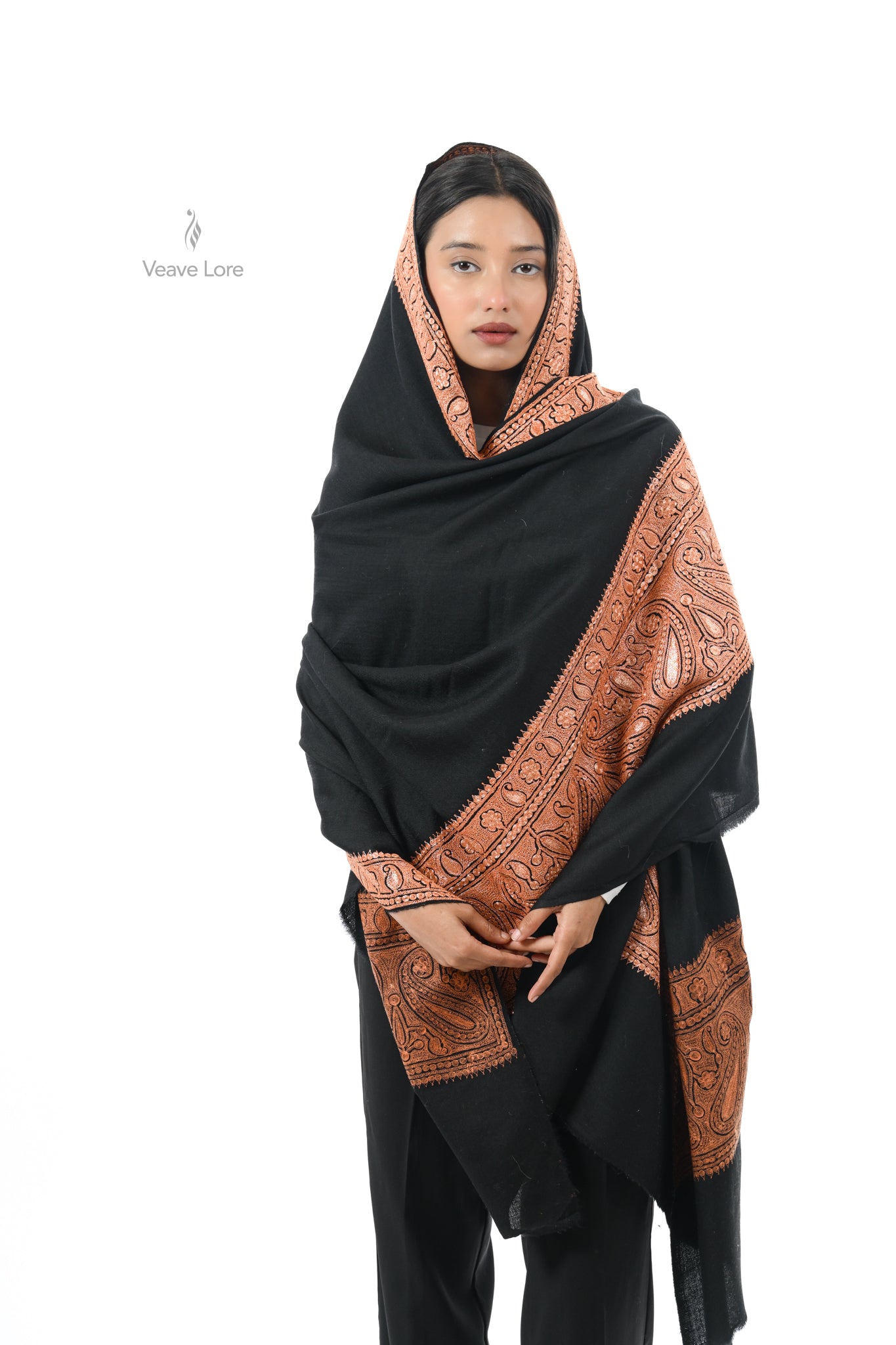 Copper Reverie Woollen Shawl
