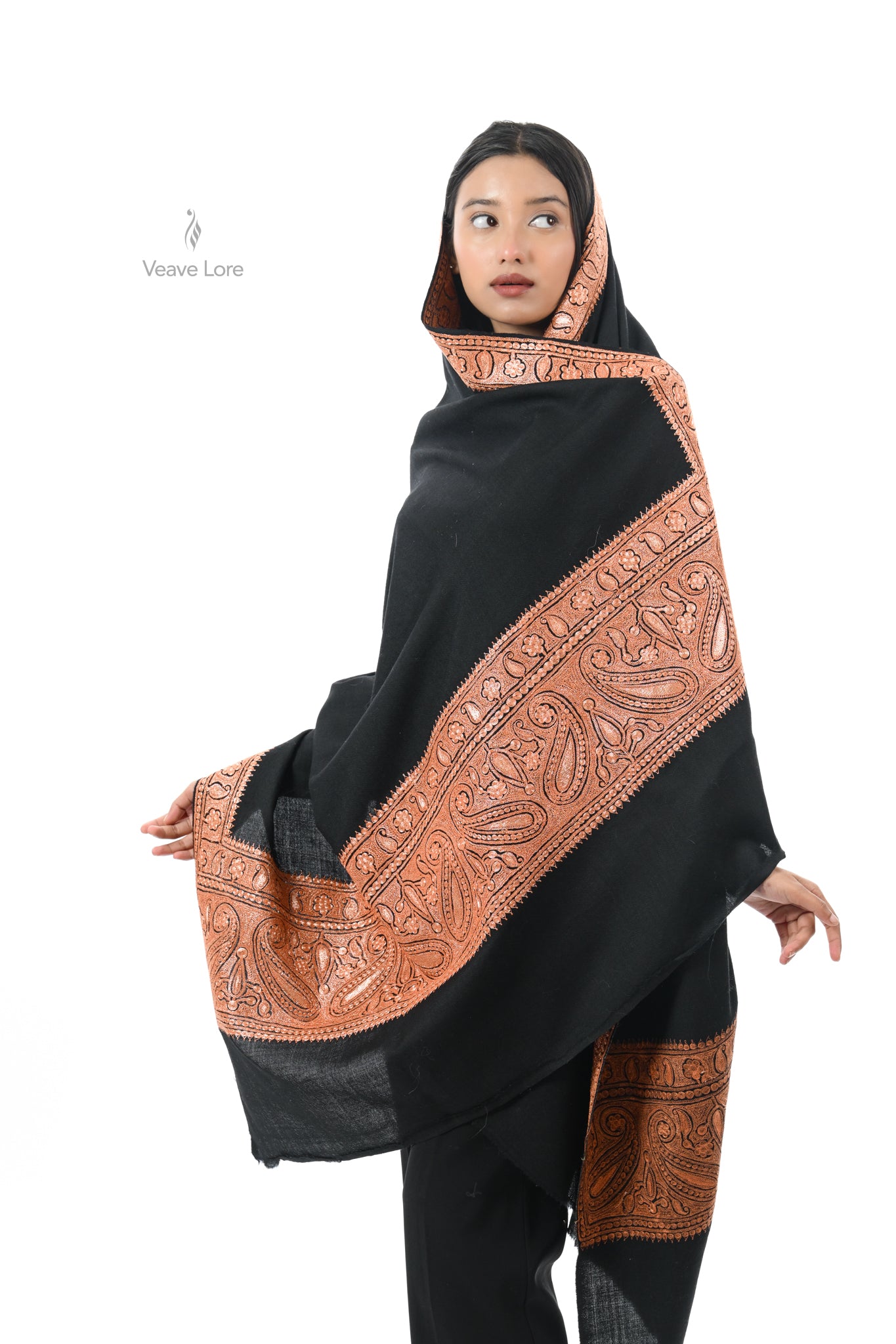 Copper Reverie Woollen Shawl