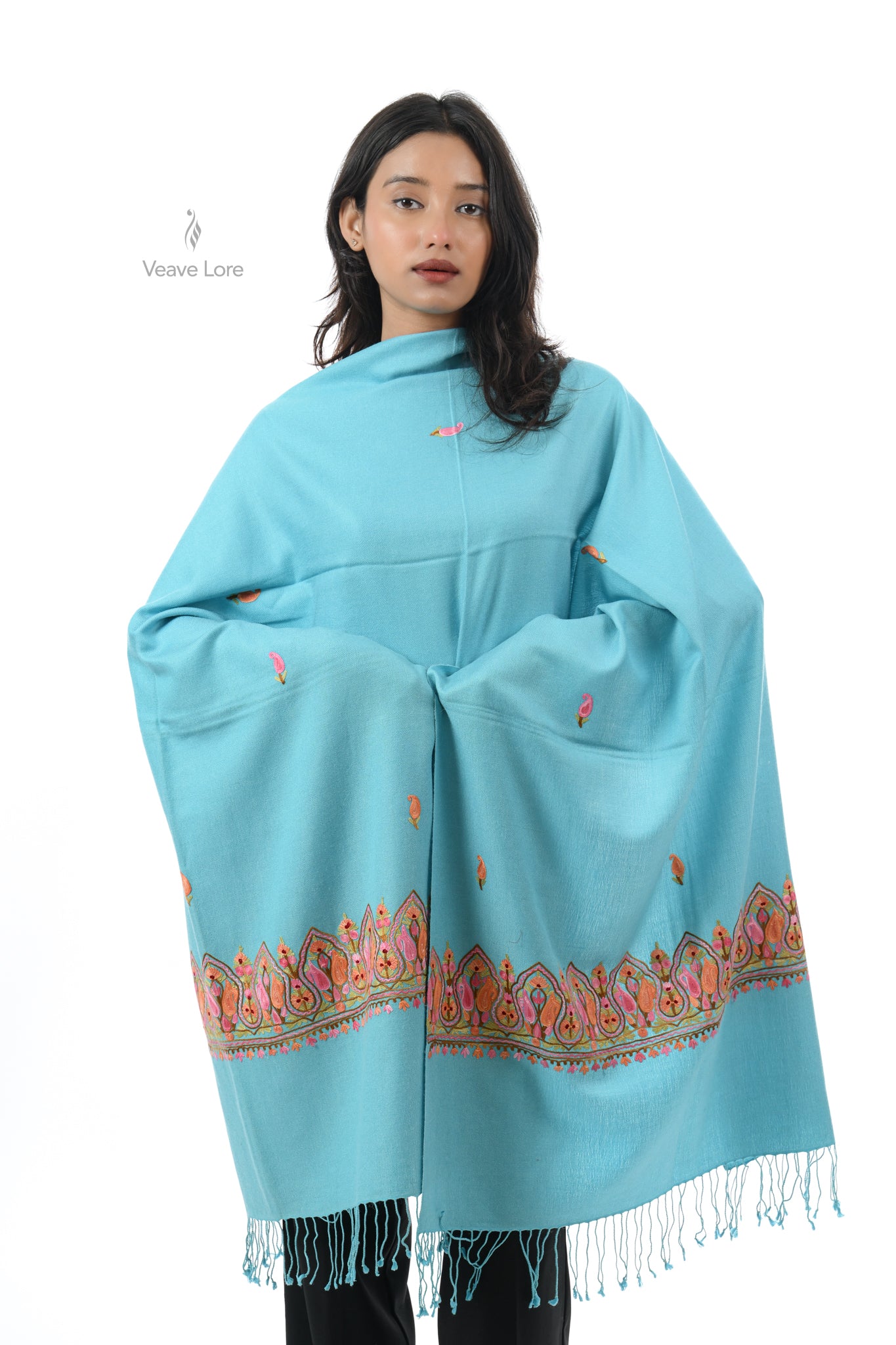 Silk Aari Fine Wool Stole