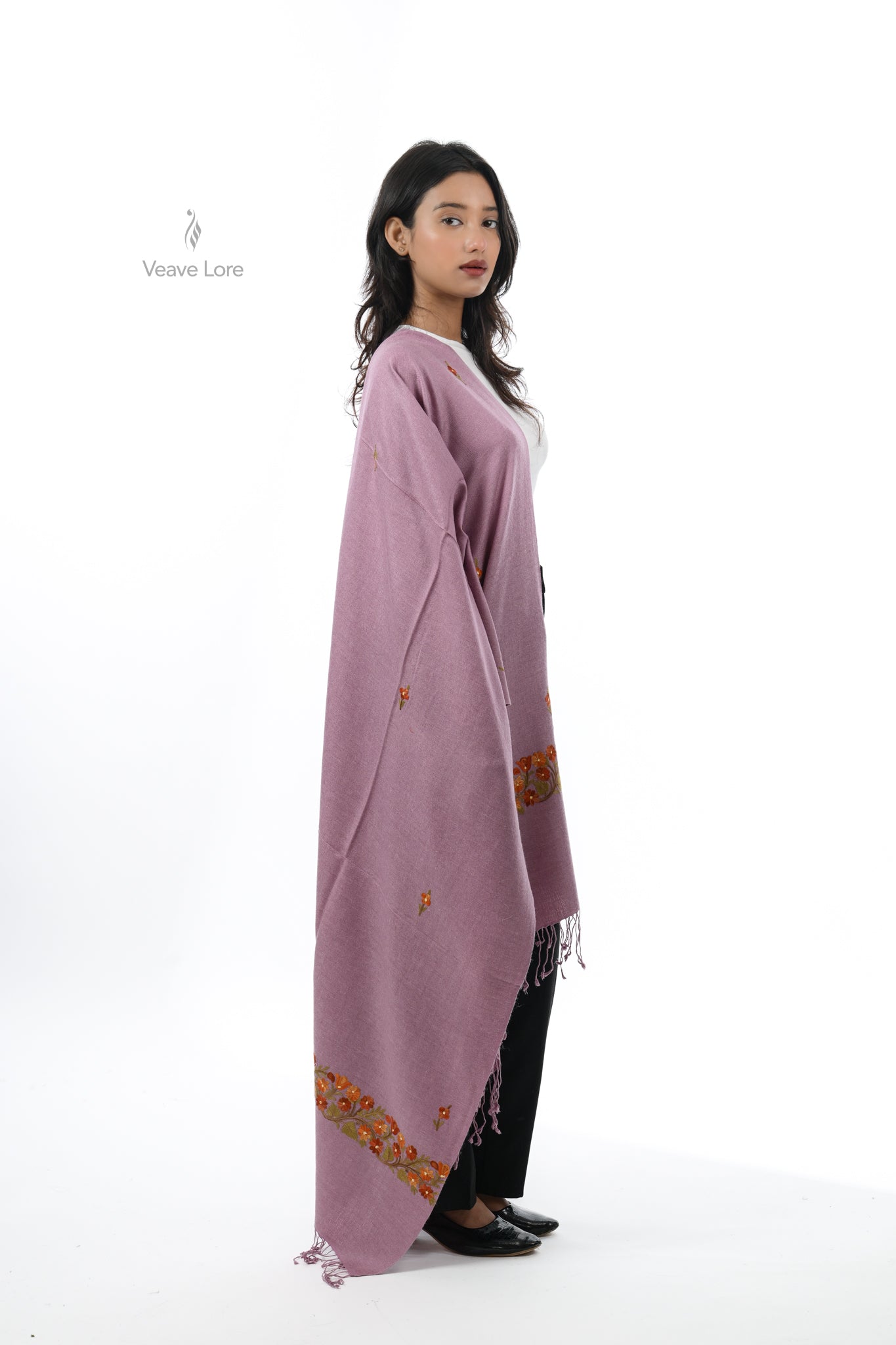 Silk Aari Fine Wool Stole