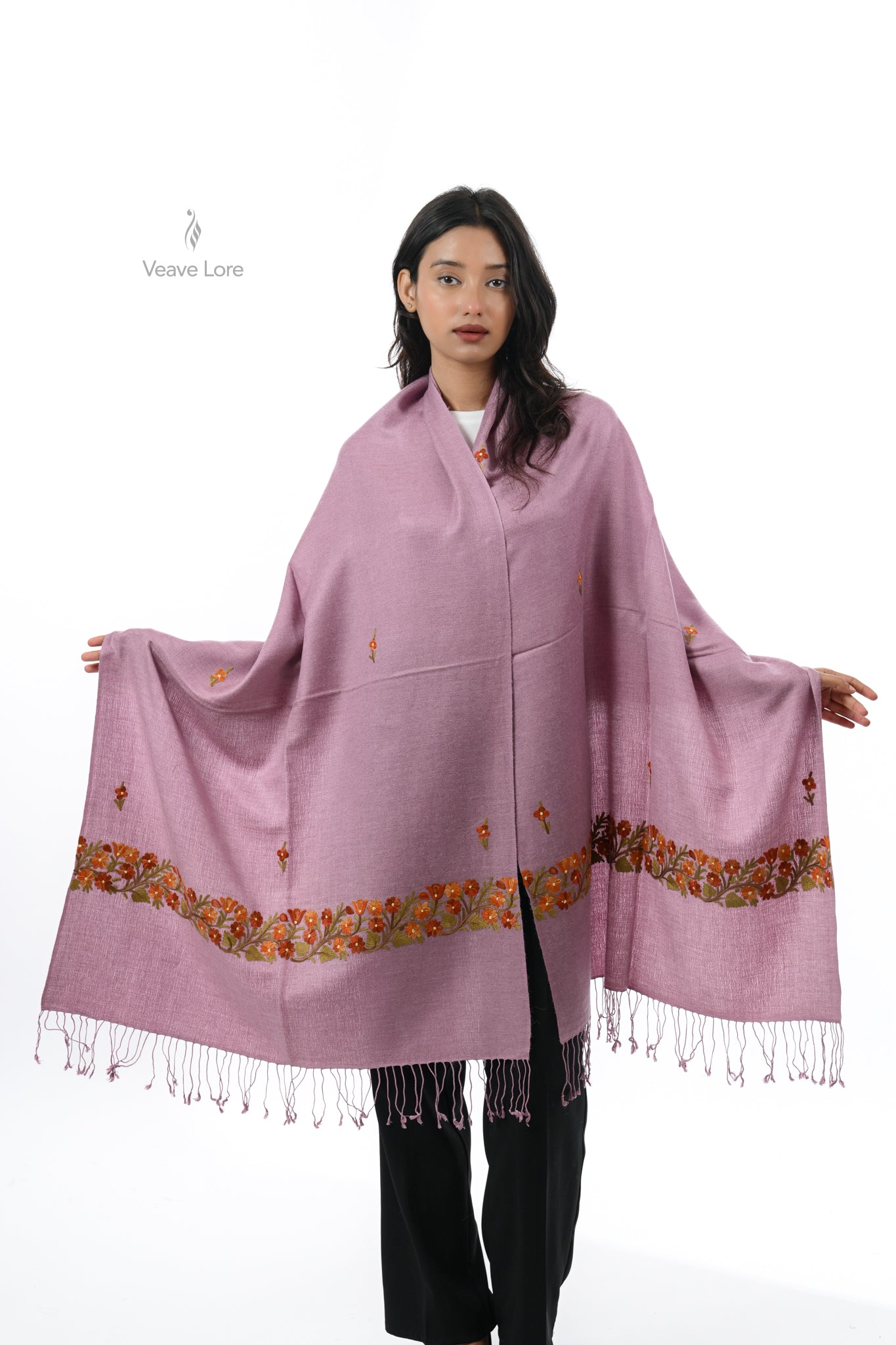 Silk Aari Fine Wool Stole