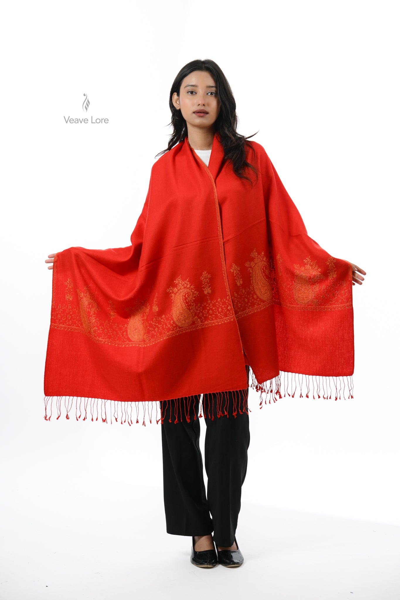 Scarlet Vow Woollen Stole