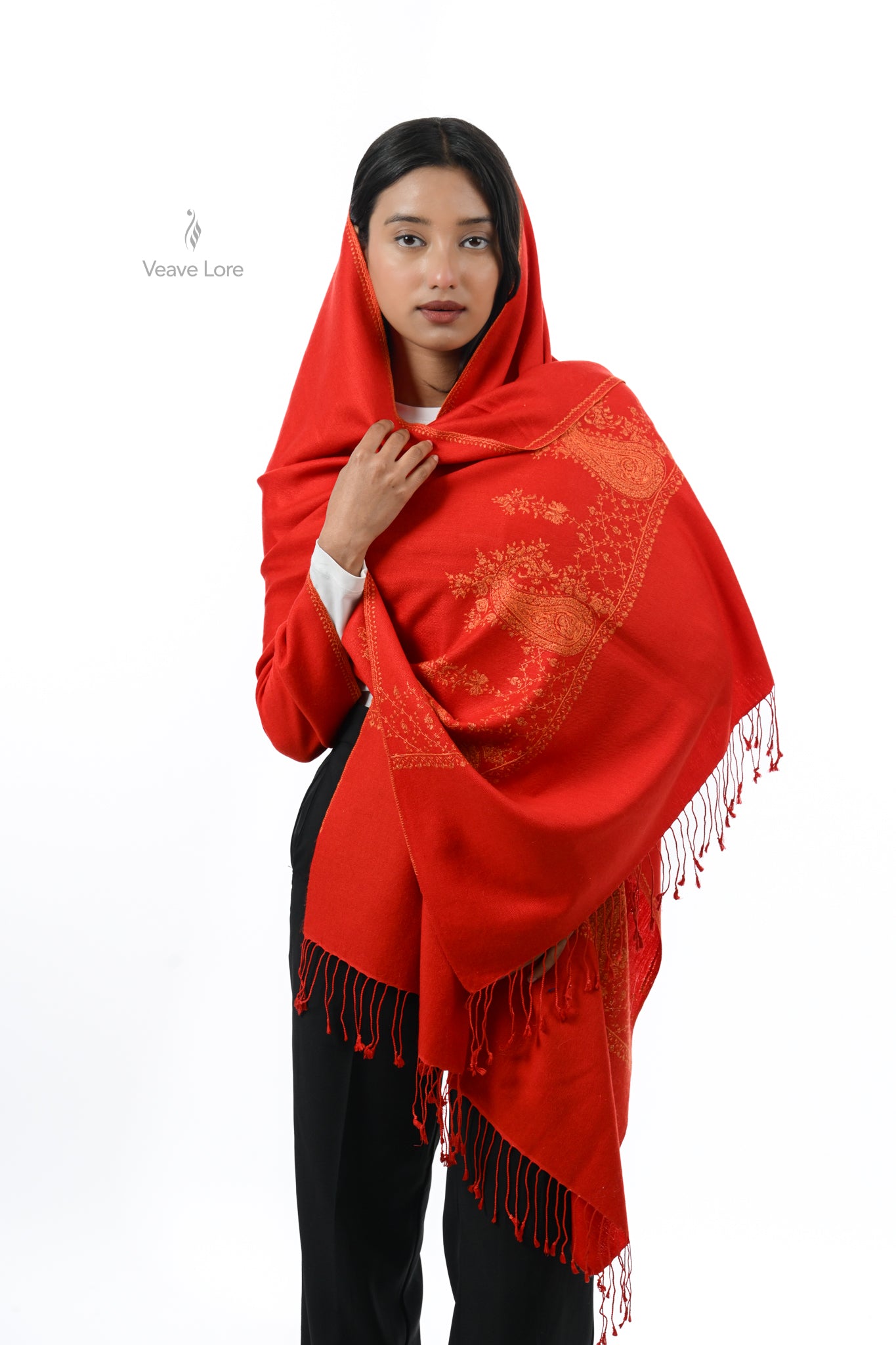 Scarlet Vow Woollen Stole