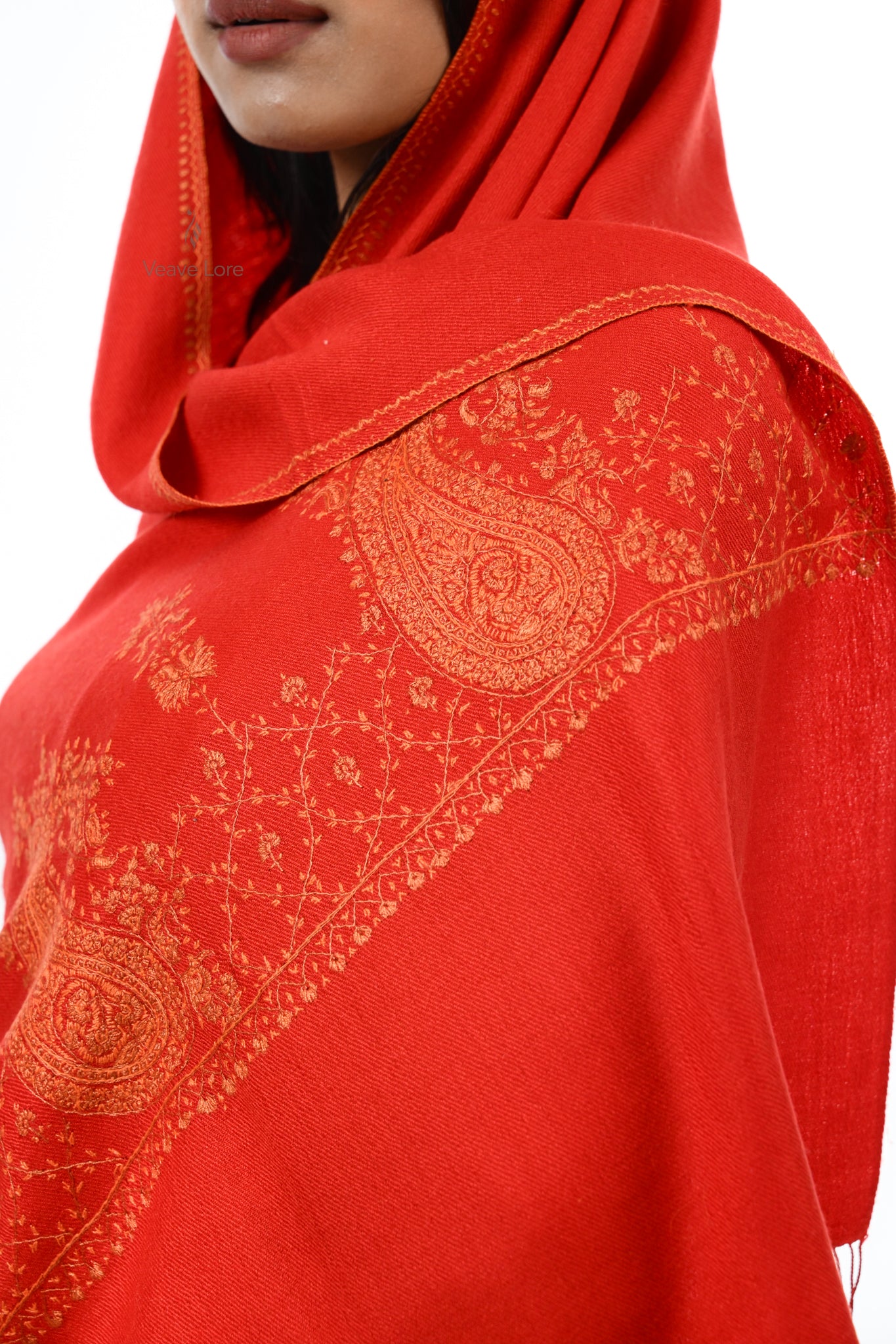 Scarlet Vow Woollen Stole
