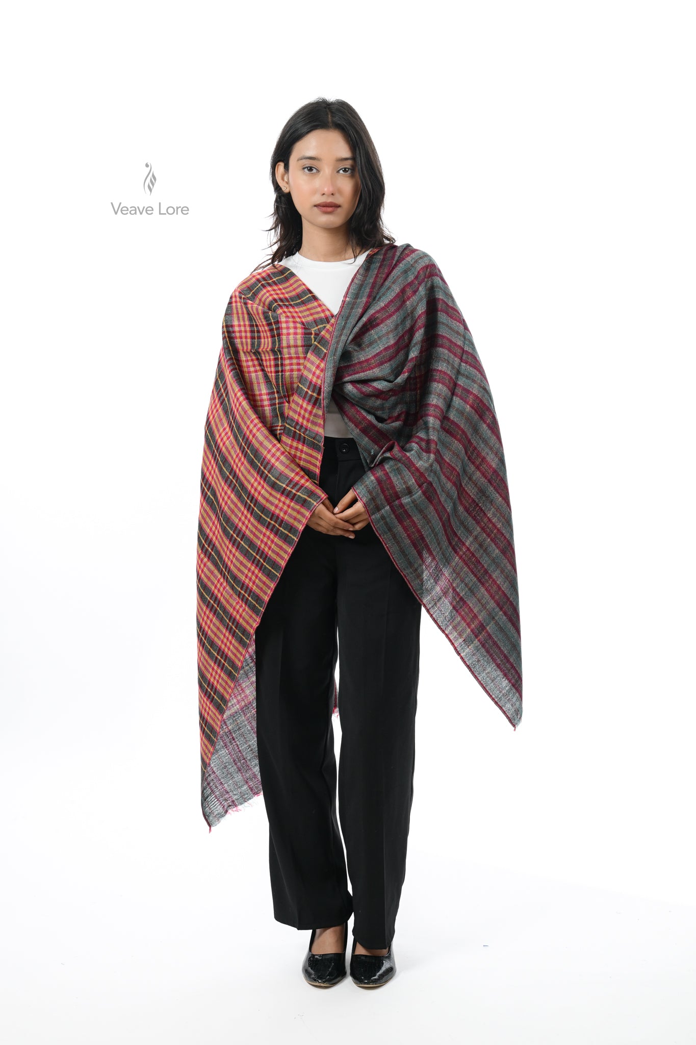 Regent Check Reversible Stole
