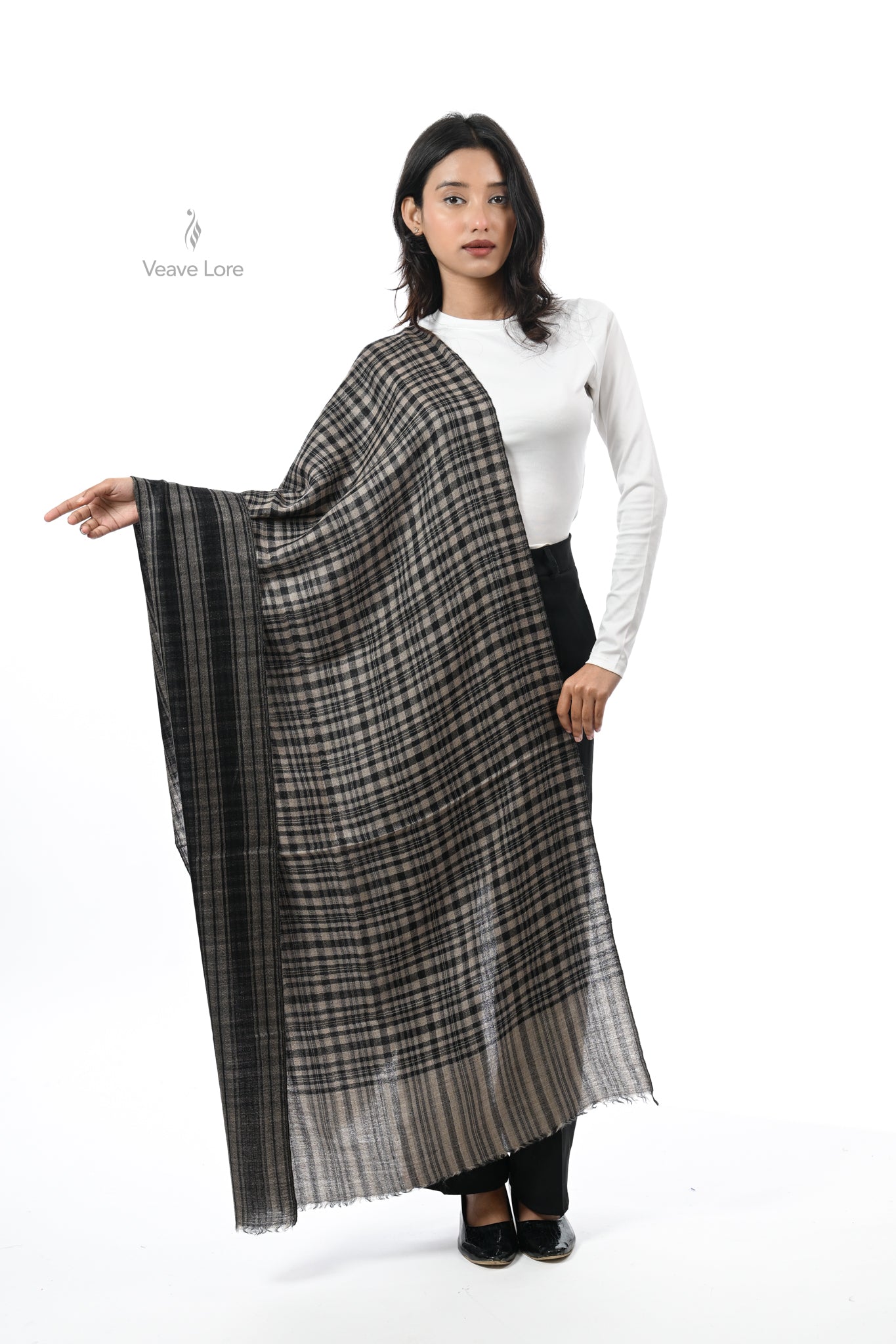 Regent Check Reversible Stole